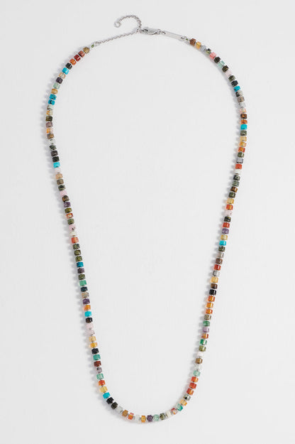 Men's Gemstone Rondelle Necklace