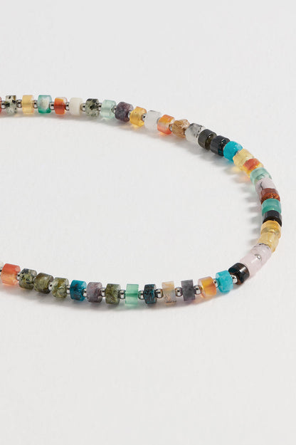 Men's Gemstone Rondelle Necklace
