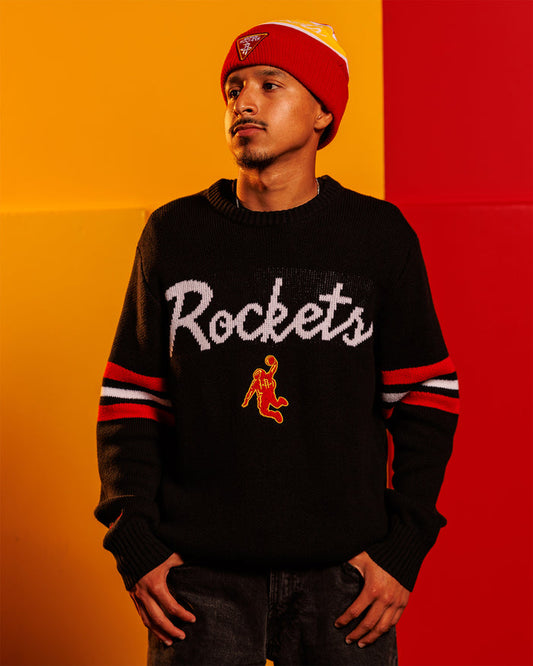 Men's Houston Rockets Mitchell & Ness Head Coach Sweatshirt (Black)