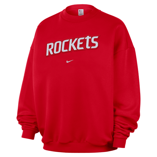 Men's Houston Rockets Nike Wordmark Standard Issue Crewneck Sweatshirt