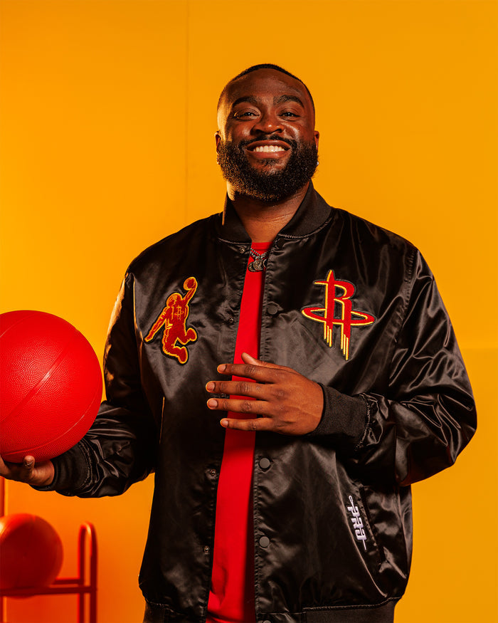 Men's Houston Rockets Pro Standard Satin Jacket (Black)