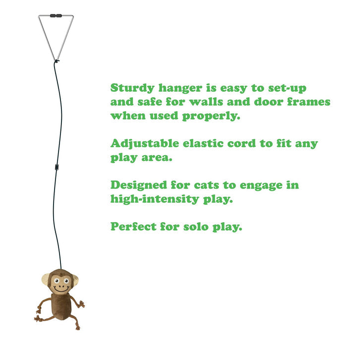 Meowijuana Jump 'n' Jamb Funky Monkey Cat Toy - Dog.Dog.Cat.
