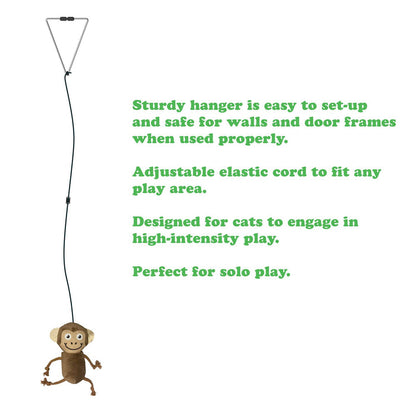 Meowijuana Jump 'n' Jamb Funky Monkey Cat Toy - Dog.Dog.Cat.
