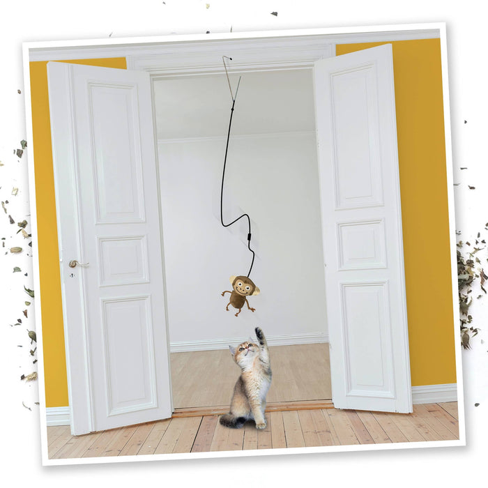 Meowijuana Jump 'n' Jamb Funky Monkey Cat Toy - Dog.Dog.Cat.