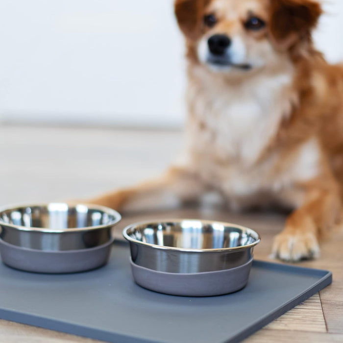 Messy Mutts Heavy Stainless Steel Dog Bowl - Dog.Dog.Cat.