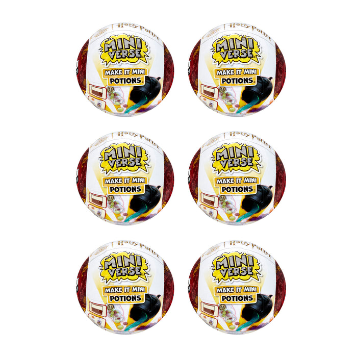 Six Mini Verse potion containers on a white background