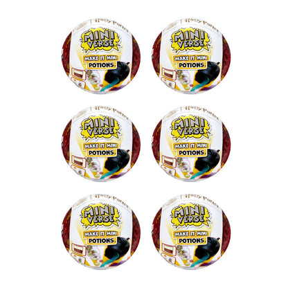 Six Mini Verse potion containers on a white background