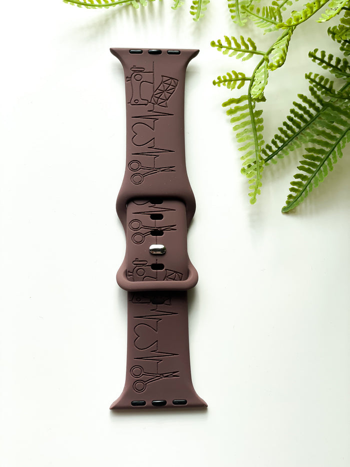 MGQS Large Watchband - Sewing Heartbeat - Chestnut