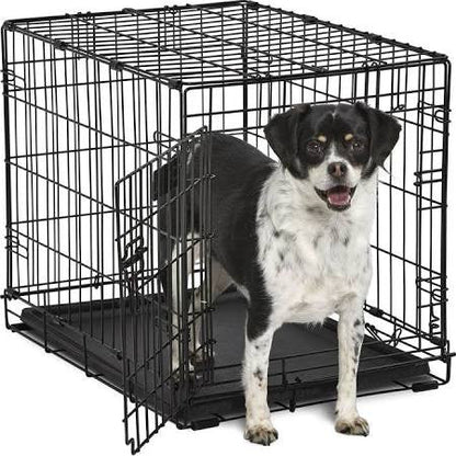 Midwest Contour Single Door Dog Crate - Collapsible Steel Pet Crate - Dog.Dog.Cat.