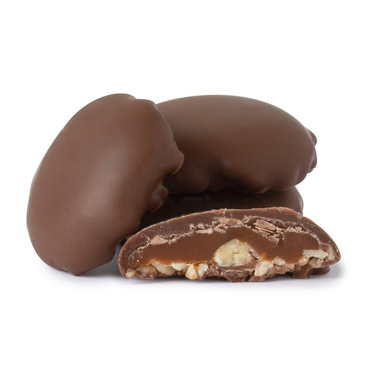Milk Chocolate Caramel Pecan Cashew Clusters Candy - 20 LB