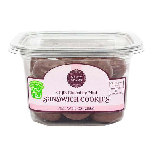 Milk Chocolate Mini Sandwich Cookie Candy Tub - 12 Count