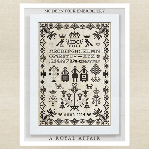 Modern Folk Embroidery - A Royal Affair - Booklet Chart