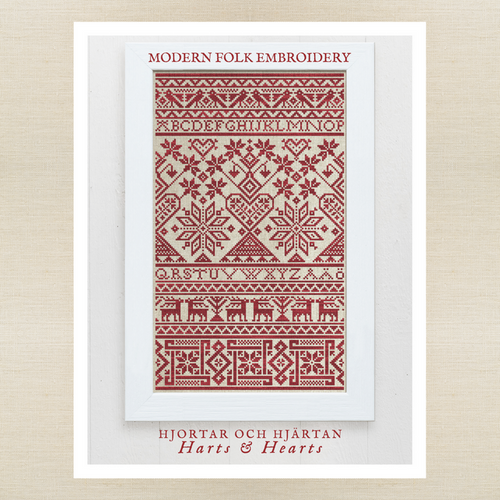 Modern Folk Embroidery - Harts & Hearts - Booklet Chart