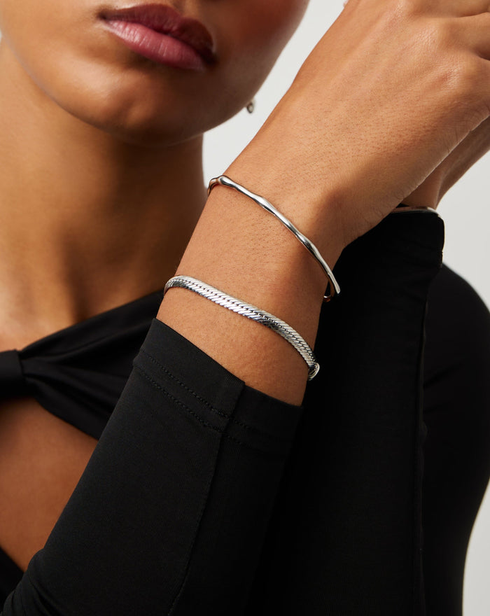 Molten Cuff Bracelet | Silver Plated Bracelets Missoma