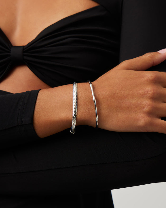 Molten Cuff Bracelet | Silver Plated Bracelets Missoma