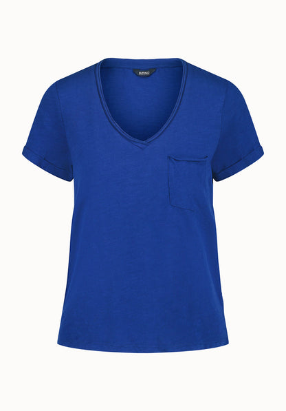 Buffalo Women T-Shirts Blue Knit Tees Short Sleeve