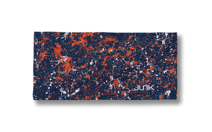 Navy Orange White Splatter Big Bang Lite Headband - View 3