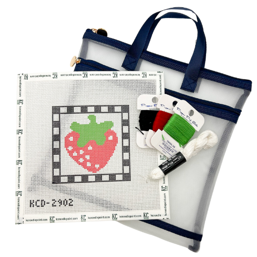 Needlepoint Canvas: Strawberry Square Kit