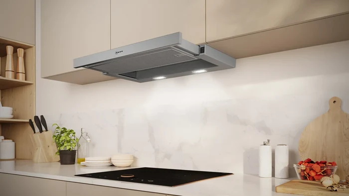 NEFF N 30 D46BR22N1B 60cm telescopic cooker hood in Silver Metallic