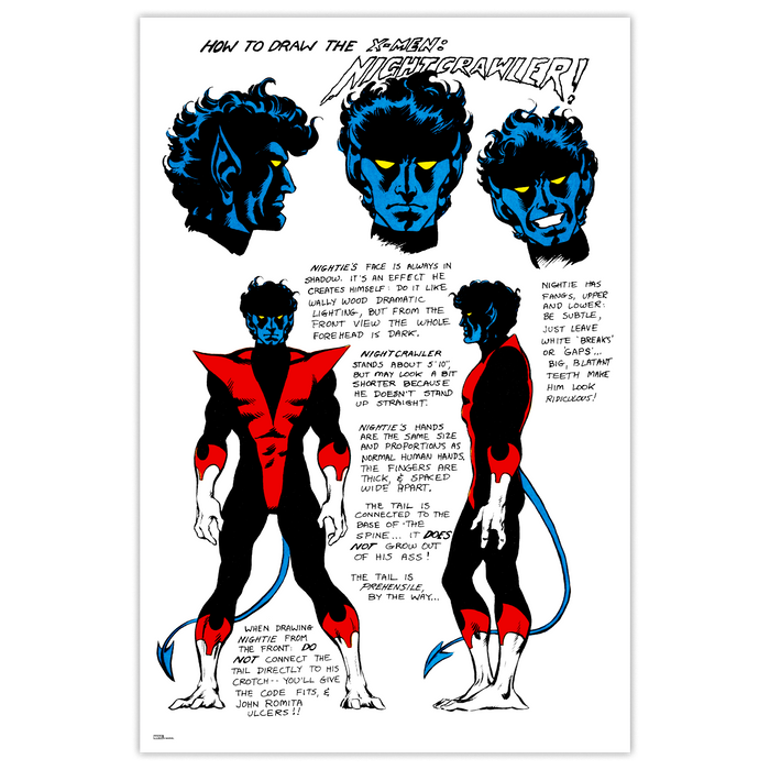 Nightcrawler Character Sheet Poster