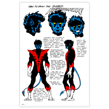 Nightcrawler Character Sheet Poster