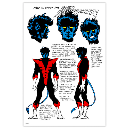 Nightcrawler Character Sheet Poster