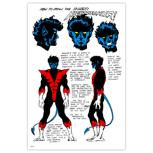 Nightcrawler Character Sheet Poster