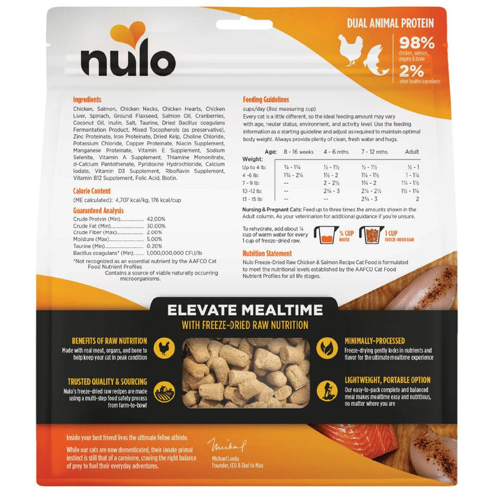 Nulo Freeze-Dried Raw Chicken & Salmon Cat Food - Grain Free - Dog.Dog.Cat.