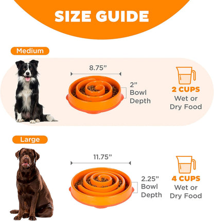 Outward Hound Fun Feeder Slow Bowl – Durable Interactive Pet Feeding Toy for Dogs - Dog.Dog.Cat.