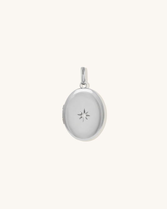 Oval Diamond Locket