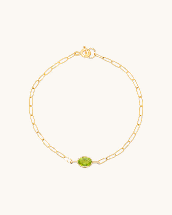 Oval Gemstone Bracelet