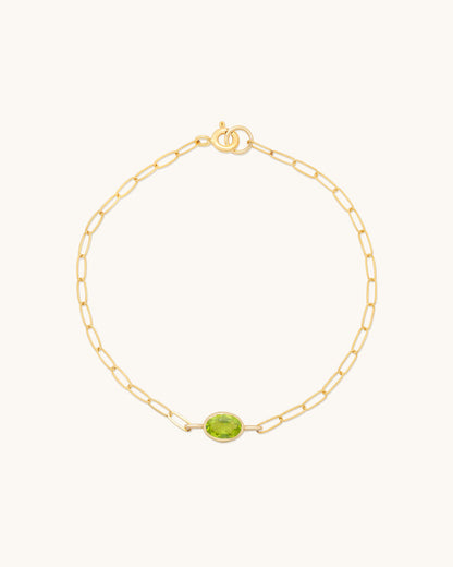 Oval Gemstone Bracelet