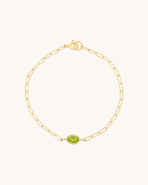 Oval Gemstone Bracelet