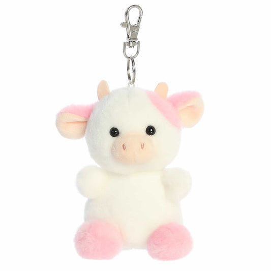 Palm Pals 4 Inch Belle the Strawberry Cow Plush Clip