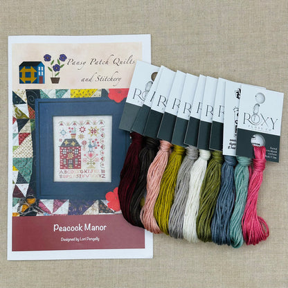 Pansy Patch Quilts and Stitchery - Peacock Manor - Cross Stitch Chart and/or Roxy Floss Co Threads