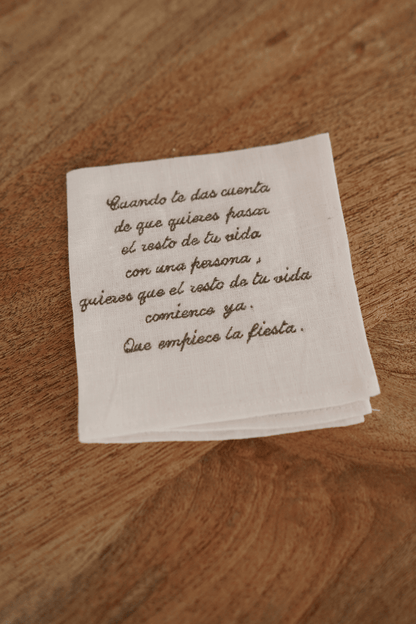 Pañuelo Bordado Novio
