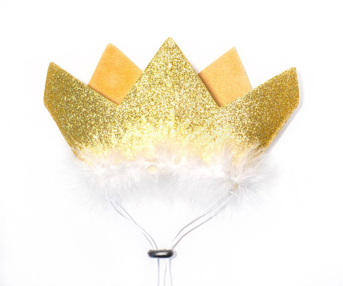 Multipet Party Crown Gold Small - Dog.Dog.Cat.
