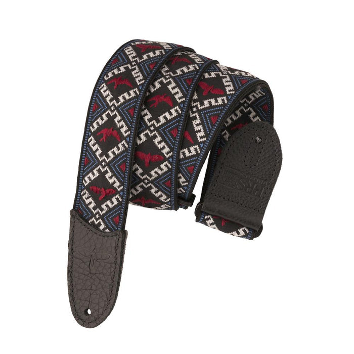 Paul Reed Smith PRS Jacquard Hootenanny Birds Guitar Strap - Red, White, and Blue
