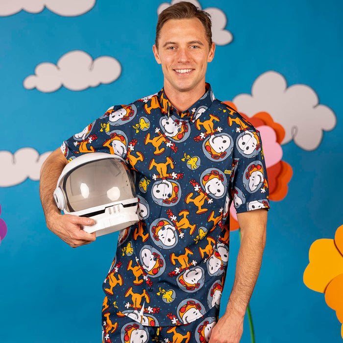 RSVLTS Peanuts Short Sleeve Shirt Peanuts "Snoopy in Space" – KUNUFLEX Short Sleeve Shirt Peanuts "Snoopy in Space" – KUNUFLEX Short Sleeve Shirt