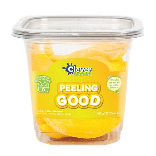 Peeling Good Giant Gummy Banana Candy Tub - 12 Count