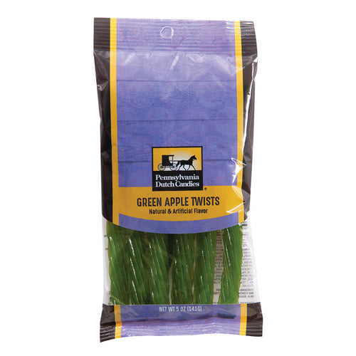 Pennsylvania Dutch Co. Sour Apple Licorice Twists Peg Bag - 12 Count
