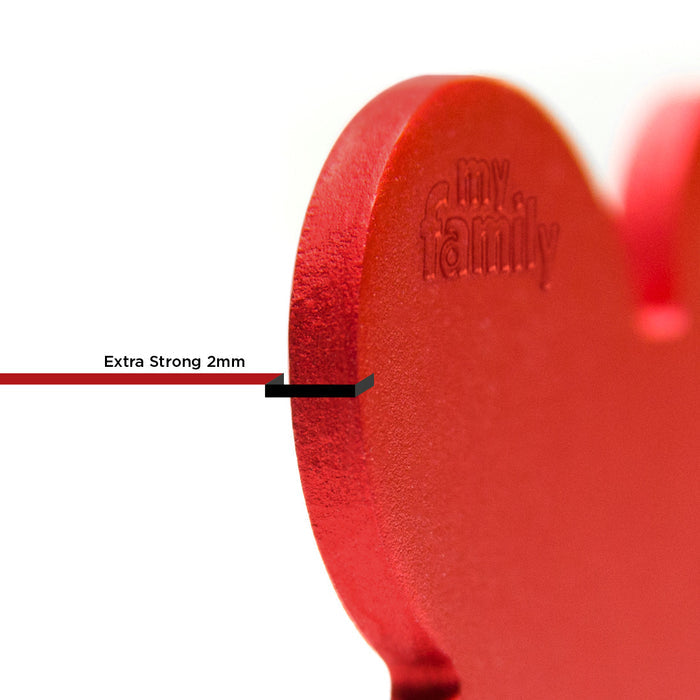 Basic Aluminum Big Circle Red ID Tag - MyFamily - Dog.Dog.Cat.