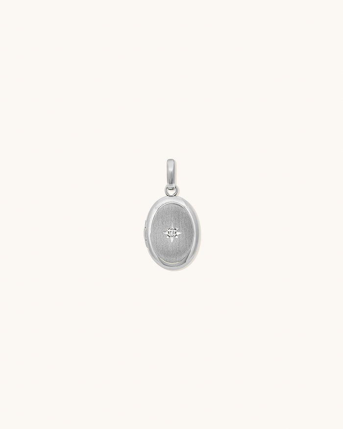 Petite Oval Diamond Locket