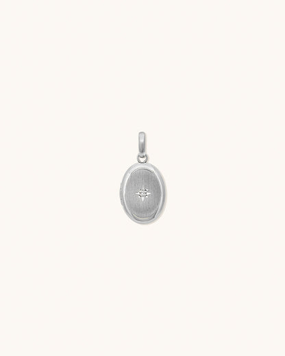 Petite Oval Diamond Locket