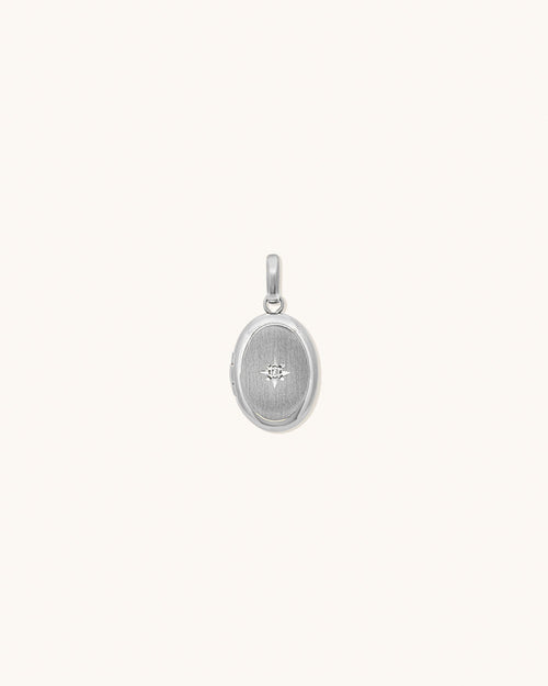 Petite Oval Diamond Locket