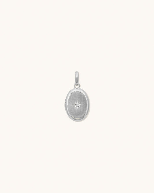 Petite Oval Diamond Locket