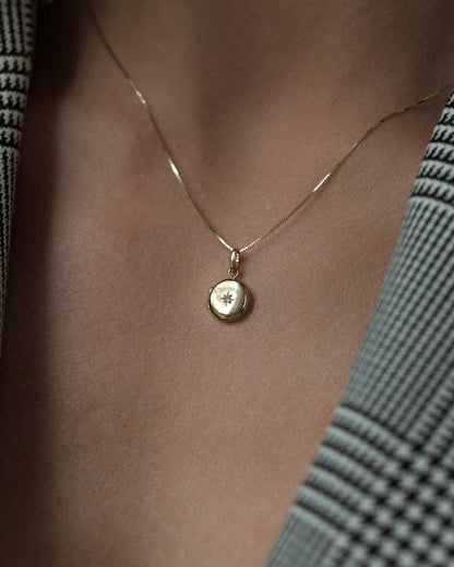 Petite Round Diamond Locket