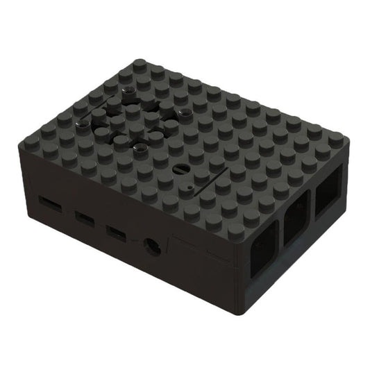 Pi-Blox Case for Raspberry Pi 4 - Black [Discontinued] by The Pi Hut - The Pi Hut
