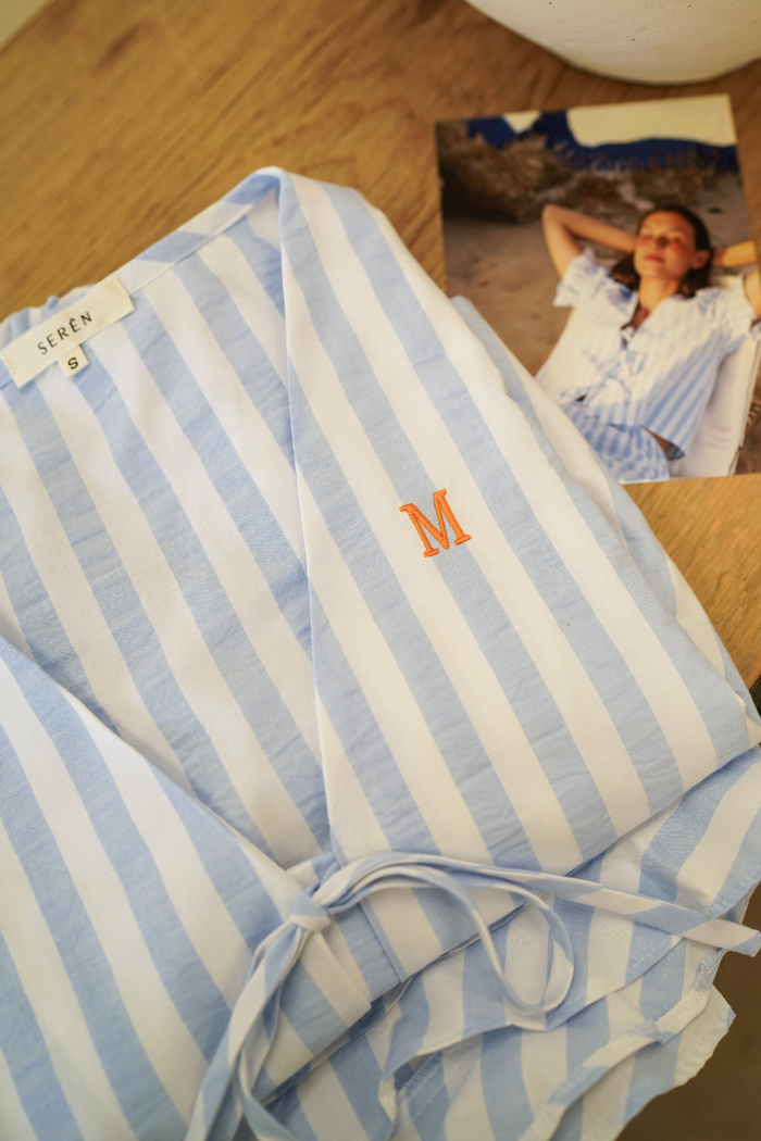 Pijama Jane Rayas Celeste