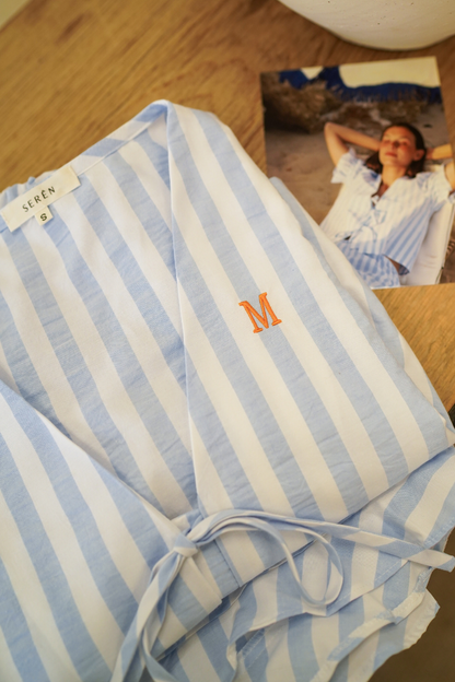 Pijama Jane Rayas Celeste